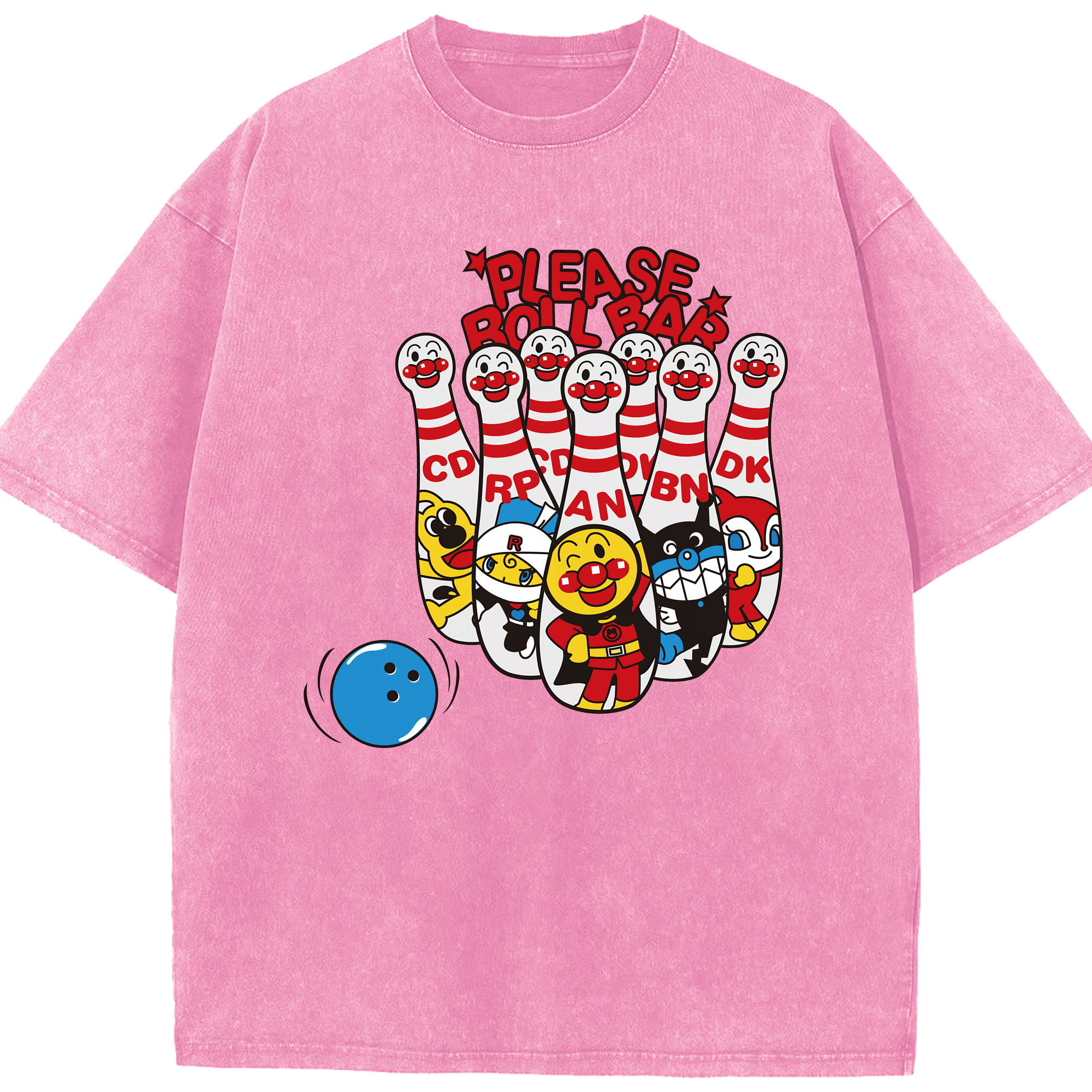（画像用） アンパンマン Anpanman 綿100% ヴィンテージ風 半袖Tシャツ（フロントプリント）